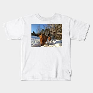 Scottish Highland Cattle Cows 2280 Kids T-Shirt